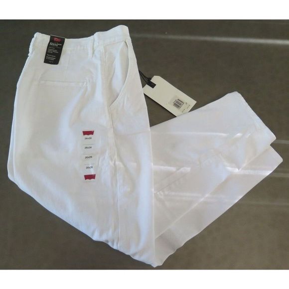 Levi's Premium Women's Sz 26 x  26 White Retro Style Balloon Pleated Pants - Picture 8 of 8